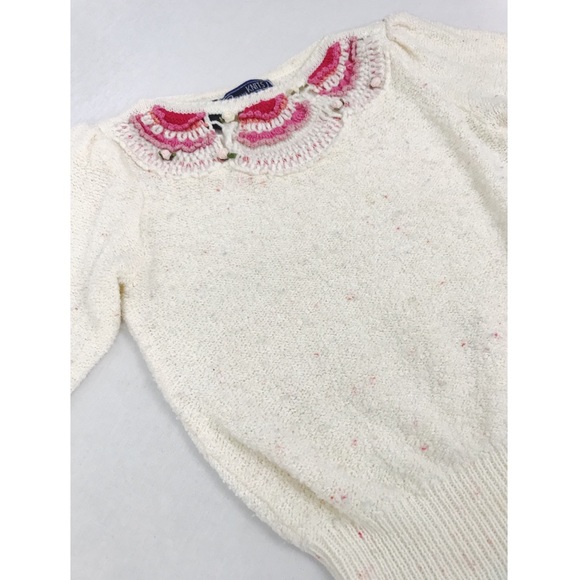 Vintage Decorative Collar Sweater | Size S - Picture 13 of 16